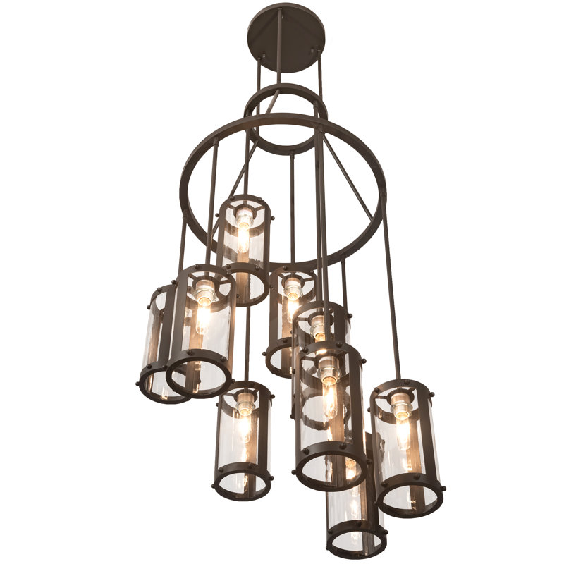 Lustre à niveaux unique à 9 lumières Venturi