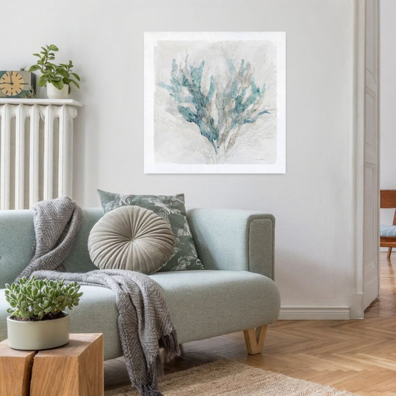 «Calm Coral I», art mural contemporain abstrait