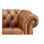 Causeuse Chesterfield en cuir fleur Mellville