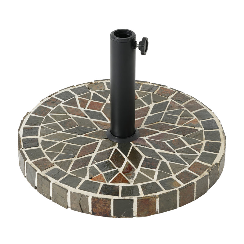 Outdoor 90-pound Tile Round Umbrella Base