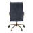 Tinzud Gray Leather Office Chair