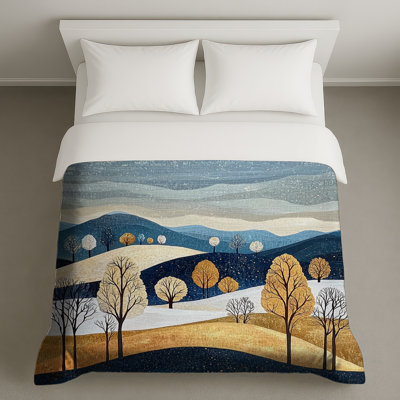 Housse de couette paysage scandinave nature