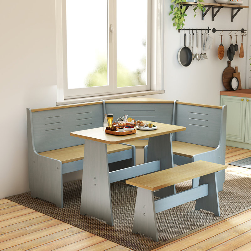 Ensemble de coin repas réversible 3 pièces, Gris