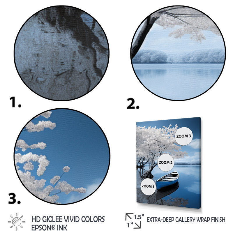 Bedran White Lake Silent Waters I sur impression sur toile, H 40 po x l 30 po x P 1,5 po