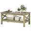 Table basse en verre, table de centre de ferme moderne avec rangement, table d'appoint pour le salon avec côtés de style X-Bar classique-1201149014