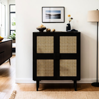 Armoire à 4 portes avec poignée en forme de losange - gris pour les espaces de vie Outils et équipement de garage de rangement. , Rangement d'atelier, Pratique