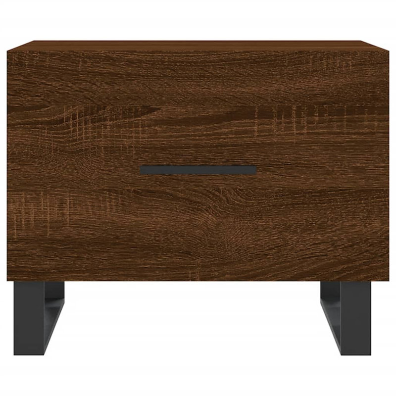 Aunesti Sled Coffee Table with Storage, Brown Oak