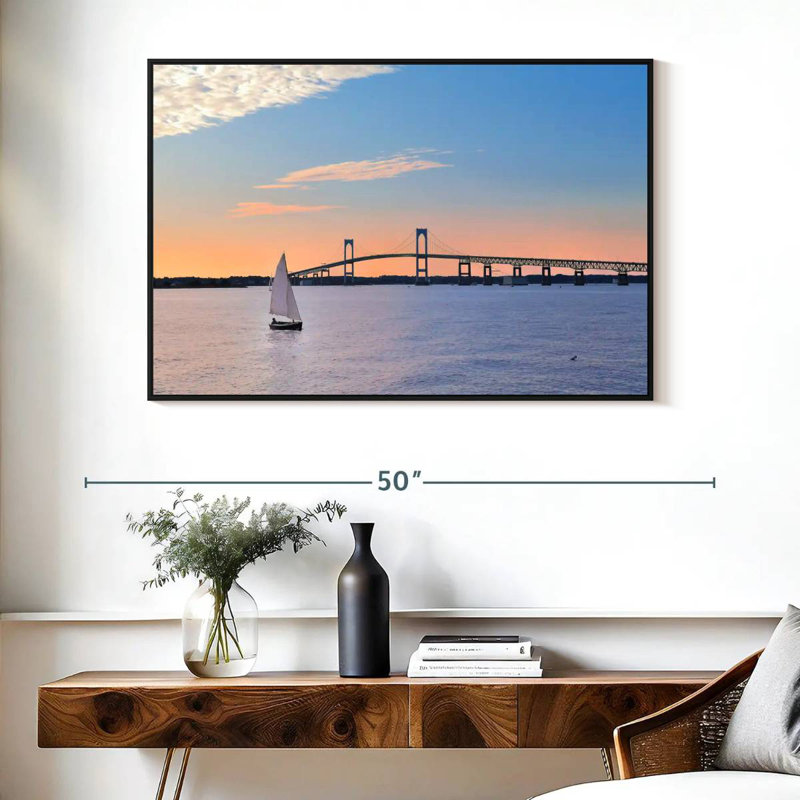 Pont de Newport, Cadre flottant noir, 40 po x 27 po