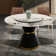 Ryding Modern Round Sintered Stone Dining Table with Rotating Tray