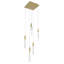 The Original Glacier Collection 5 Light Bubbled Crystal Multi Port Pendant