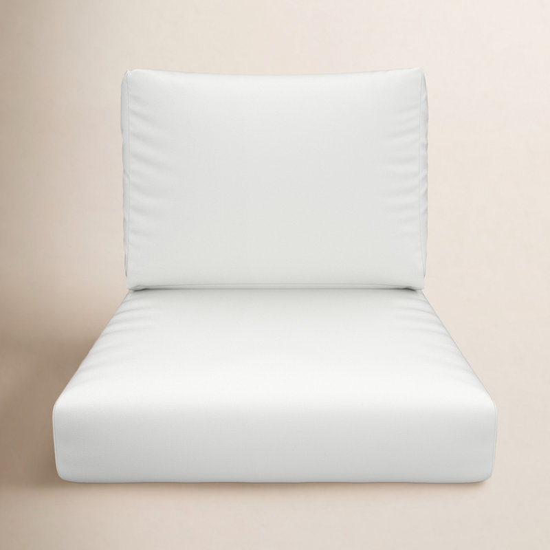Coussin de siège extérieur Amala Sunbrella®, L 25 po x P 25,5 po, Sunbrella® toile blanche
