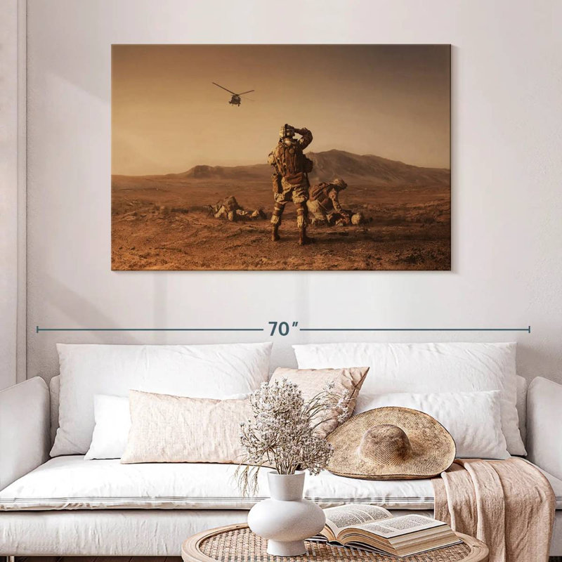 Lelar Medevac Army, 32" H x 48" W