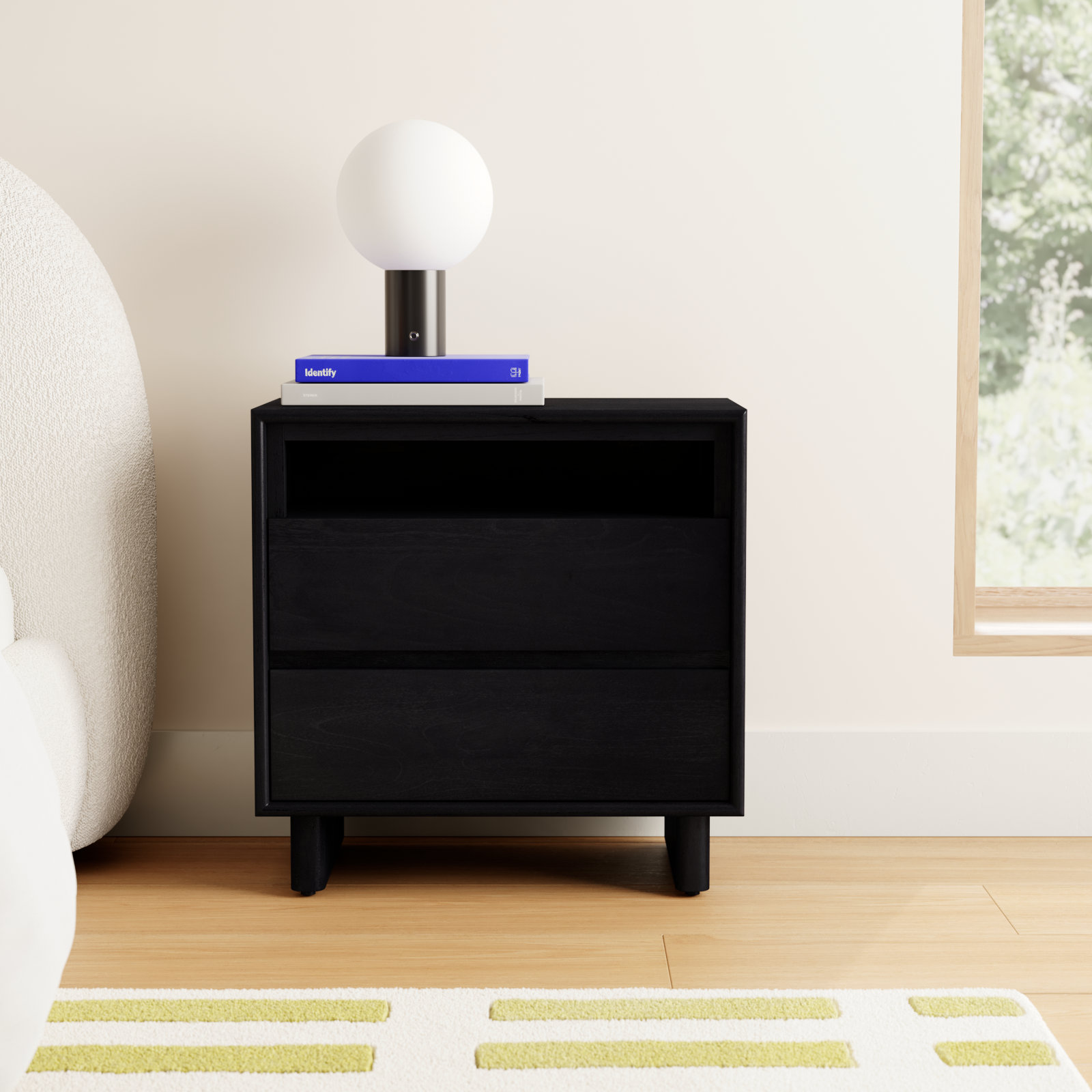 Soleil Nightstand, Black