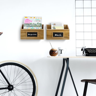 Wall Mail Organizer Magazine Baskets