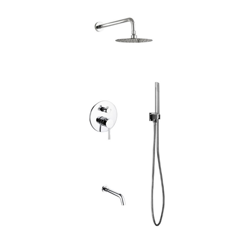 Système de douche complet à inverseur avec soupape d’ébauche Bustillos