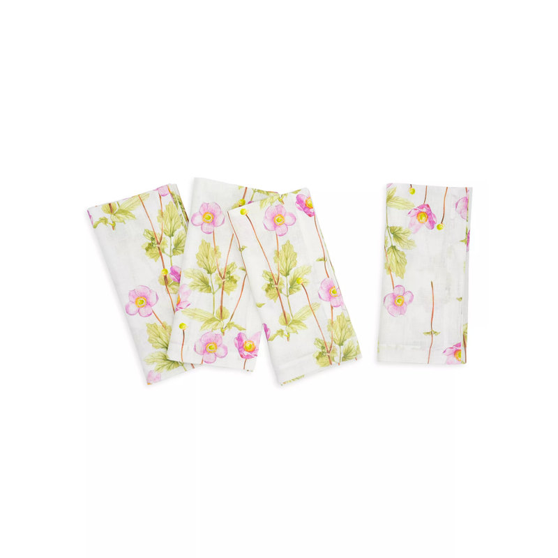 Floral Linen Square Napkins