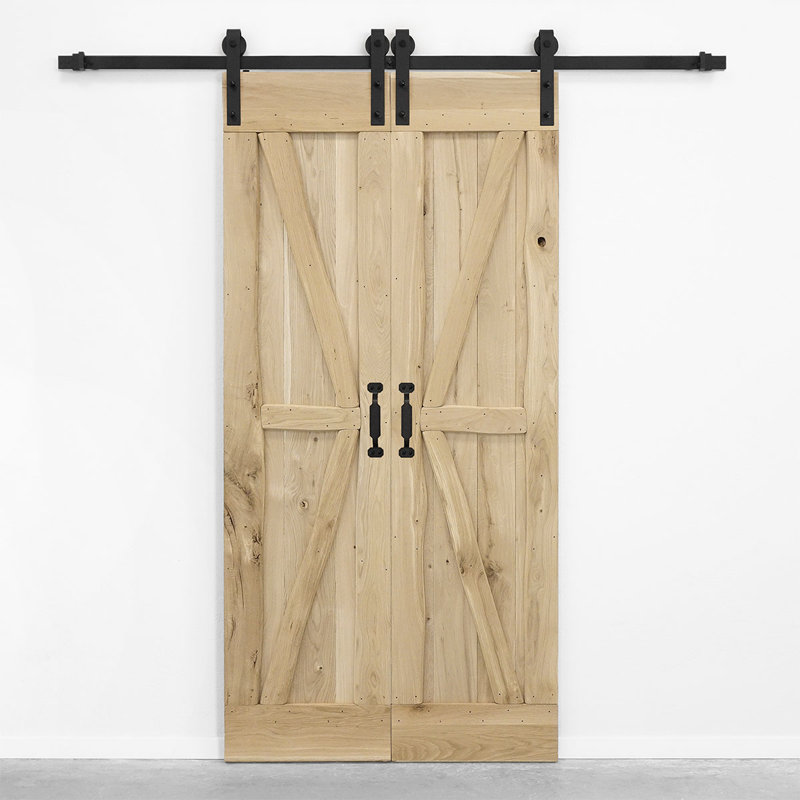 Solid Oak Barn Door Unfinished, Unfinished