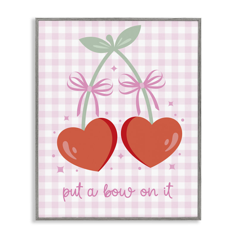 «Put A Bow On It», art giclée cerises par Ilis Avilés, Estampe numérique Farmhouse, H 14 po x l 11 po