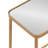 Trubey Mirrored Narrow Side Table with Storage Rack