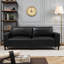 Courbes de style Mid-Century, cuir de polyuréthane respirant, pieds en bois massif, assemblage sans outils en 30 minutes, luxe adapté aux appartements-1244149025-1244149021-1244149022
