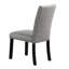 5 pièces: table ronde en bois de 48 po, 4 chaises avec revêtement en tissu gris et table de rangement contemporaine