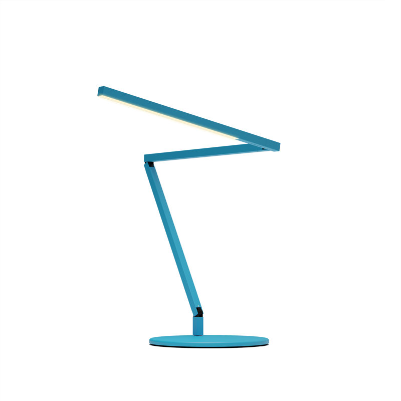Lampe de bureau Z-Bar Gen 4 avec base de bureau, 3 500K, H 12,5 po x l 25,6 po x P 7,5 po, Bleu koncept