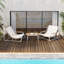 Ensemble de 3 chaises longues de patio avec table d'appoint en acacia-821271177