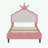 PU Leather Princess Bed with Tufted Headboard-106762666