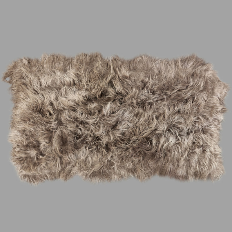 Kearney Solid Colour Sheepskin Area Rug, Novelty 120 x 200cm