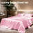 Satin Queen Sheet Set, 4-Piece Silky Soft Bedding Set With Deep Pocket, Pink