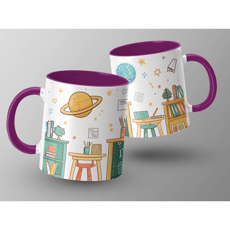 Handmade Ceramic Porcelain Coffee Mug Teacup and Saucer
