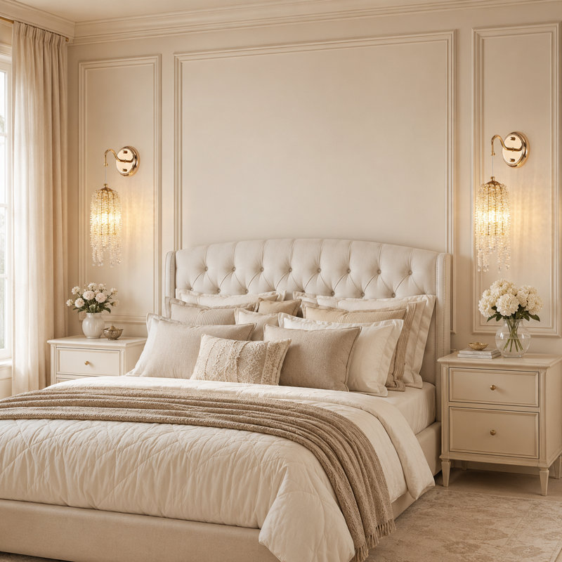 Ensemble de 2 appliques murales modernes en cristal à cascade, luminaires muraux élégants en métal doré pour chambre et salon
