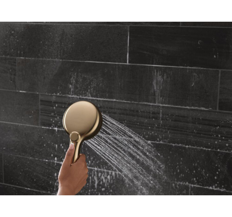 Pomme de douche à 7 jets ProClean, douchette à jet haute pression, Bronze champagne Lumicoat