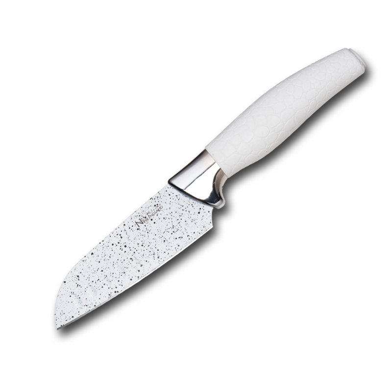 Couteau Santoku à bord creux New England, 5", Rouge
