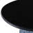 Round Side Table with Marble Top and Artistic Glass Base - Narrow End Table for Living Room or Bedroom - Modern Accent Furniture with Contemporary Swirl Pattern - Blue-1817726033
