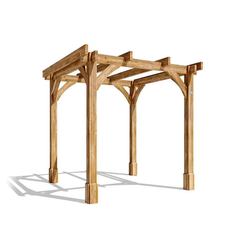 Dunster House Wooden Pergola Garden Plant Frame Furniture Kit Leviathan 2.5m x 2.5m