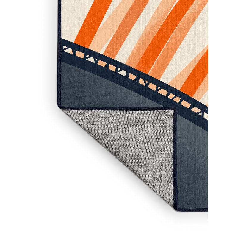 Tapis beige moderne lavable à la machine Sanibel Trampoline Gymnastic, 6 X 9