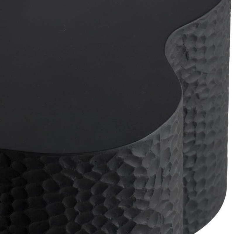 Indio Outdoor Free Form Coffee Table, Matte Black, 14" H x 37" L x 22" W
