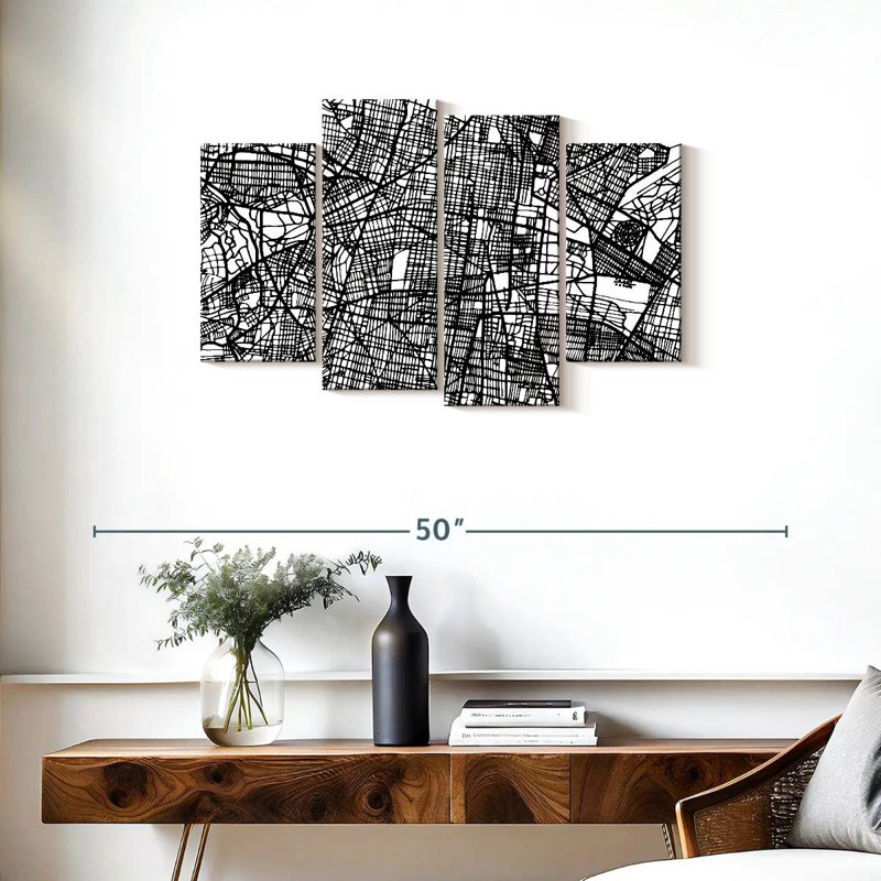 Aliaz Mexico City Map, 22'' H x 36'' W