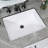 20.5" W X 14.4" D Undermount Rectangular Bathroom Sink Ceramic Vitreous China Basin White Bath Vessel Sink with Integrated Overflow