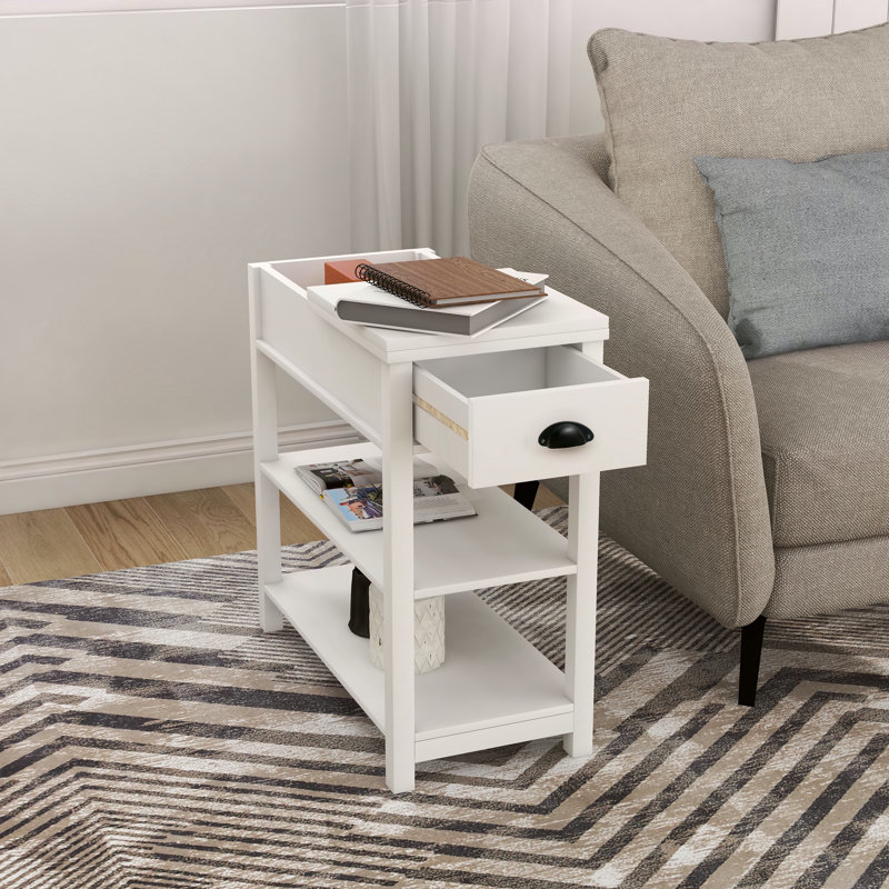Table étroite avec tiroirs et cloison inférieure