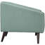 Chaise avec accoudoirs coulissant en noyer foncé / polyester / plastique Living par Modway-1136265547