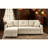 76.5" Linen Blend Upholstered Sectional With Pull-Out Bed And Chaise Storage-439758582