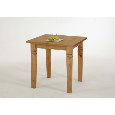 Kelly Pine Solid Wood Top Metal Base Dining Table