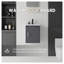 Meuble-lavabo flottant gris 16 po avec lavabo et porte à fermeture en douceur