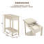Table de chevet Ilithia avec rangement rabattable et tablette ouverte, table de chevet mince pour les petits espaces, table de bout étroite et moderne pour la chambre à coucher ou le salon, organisateur de table d'appoint peu encombrant-1332687819