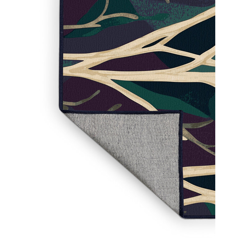 Velvet Leaves Rug, Square 6'