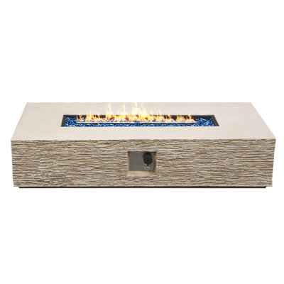 50000 Maximum BTUs Concrete Round Liquid propane Fire pit table