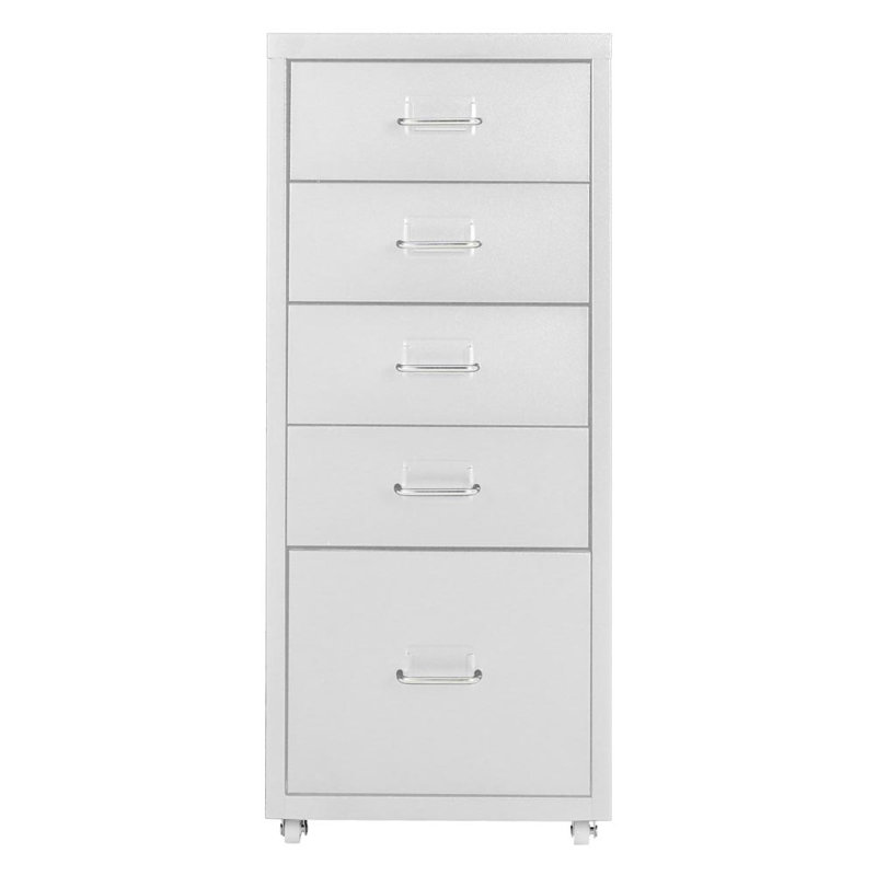 Eulus 28cm Wide 5 -Drawer File Cabinet, White