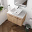 Meuble-lavabo mural 30 po avec lavabo à fermeture en douceur Pelyhés